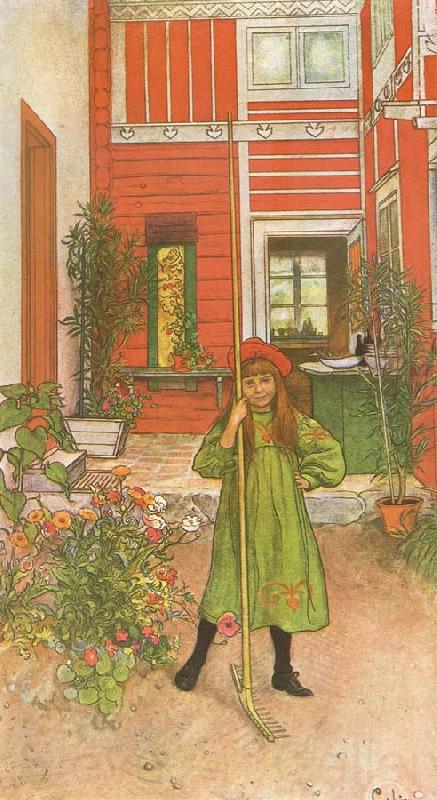 Carl Larsson Rading Norge oil painting art